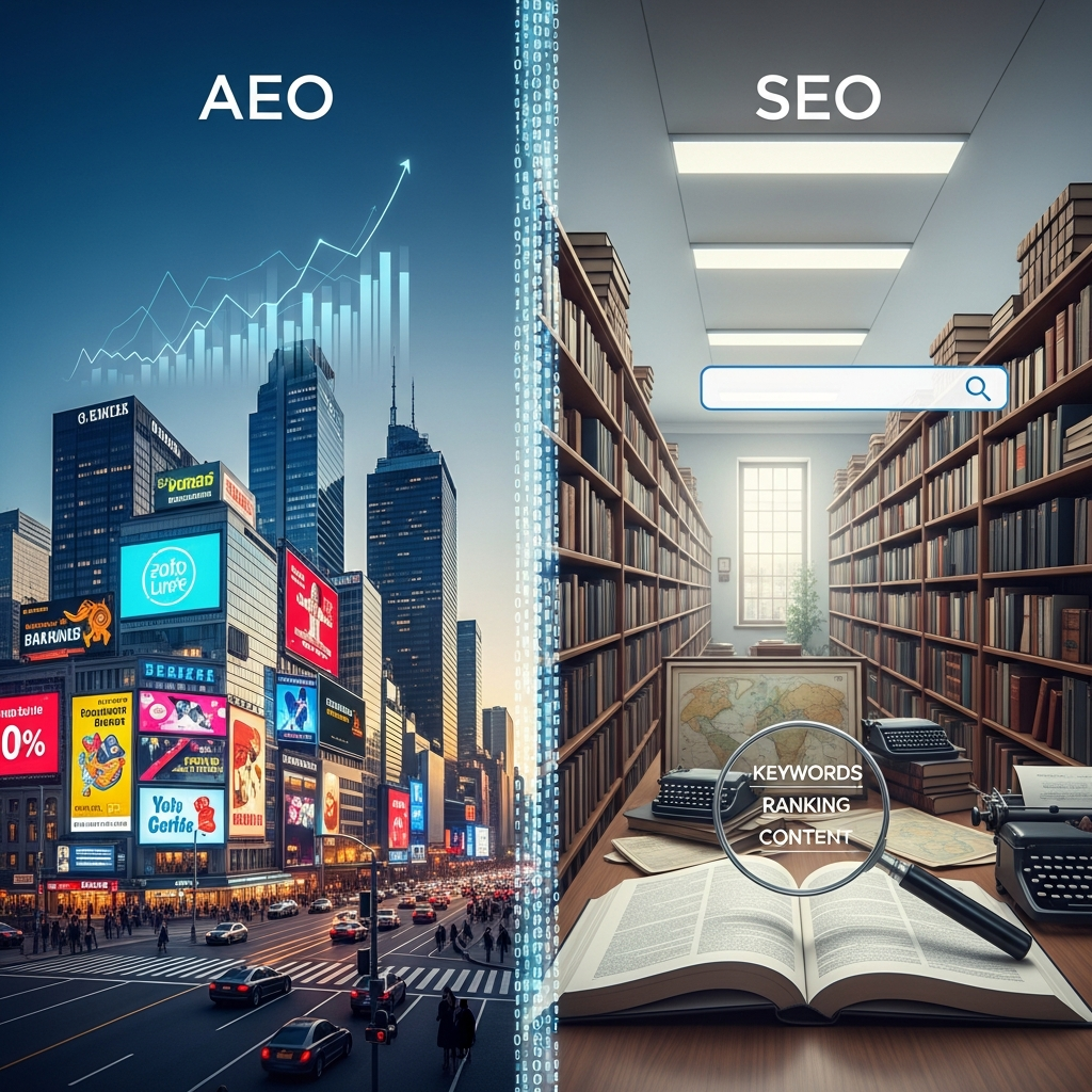 AEO- SEO와 다른 강력한 전략, 차이점 분석 AEO- SEO와 다른 강력한 전략, 차이점 분석