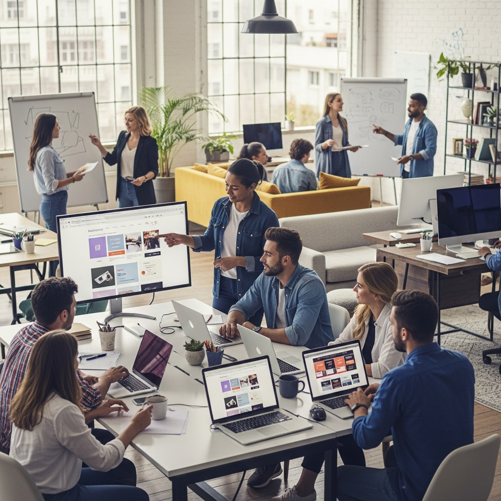 Illustration of 웹에이전시 추천, 완벽한 사이트 속도와 최고의 SEO 제작 업체 선정 기준