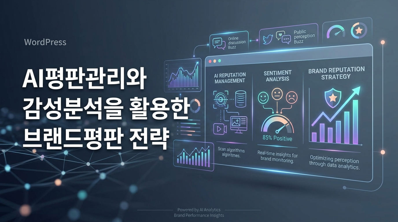 Illustration of AI평판관리와 감성분석을 활용한 브랜드평판 전략
